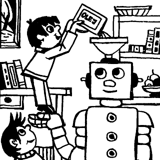 Kinder und Roboter