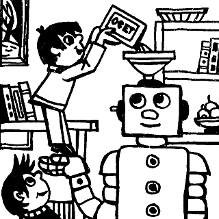 Kinder und Roboter