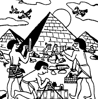 Die Errichtung der Pyramiden